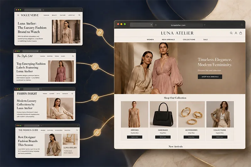 Brand visibility and recognition benefits from link building