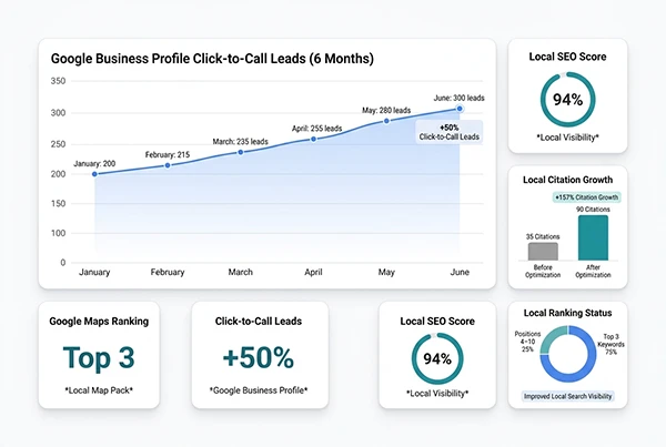 Local real estate authority building case study analytics screenshot